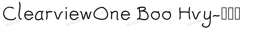 ClearviewOne Boo Hvy字体转换